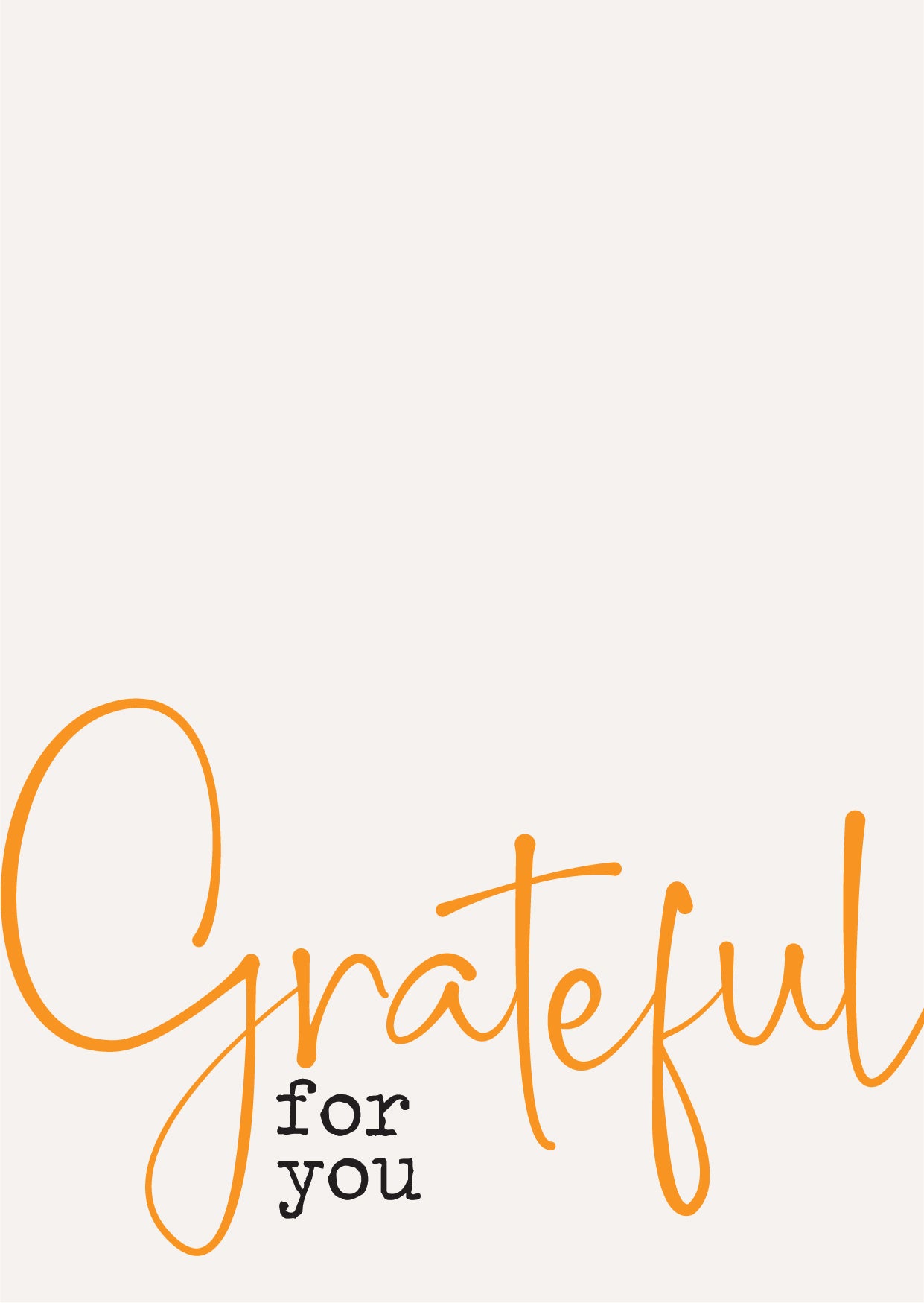 Grateful for you Greeting Card